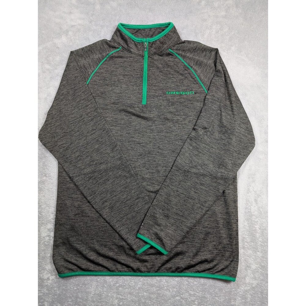 University Of Oregon Colosseum Sweatshirt Mens Medium Gray Stretch Moister Wick
